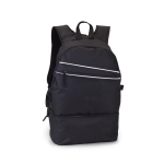 Mochila de poliéster com bolso para calçado 600D Gymfit cor preto primeira vista