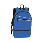 Mochila de poliéster com bolso para calçado 600D Gymfit cor azul primeira vista