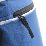 Mochila de poliéster com bolso para calçado 600D Gymfit cor azul quarta vista