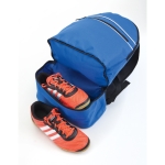 Mochila de poliéster com bolso para calçado 600D Gymfit cor azul