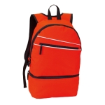 Mochila de poliéster com bolso para calçado 600D Gymfit cor vermelho