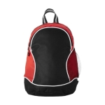 Mochila bicolor de grande capacidade de poliéster e PP Boomerang cor vermelho vista frontal