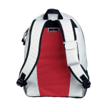 Mochila de poliéster com múltiplos bolsos para dispositivos Wild cor vermelho vista traseira