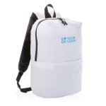 Mochilas de poliéster com logo para uso diário Everyday cor branco vista principal