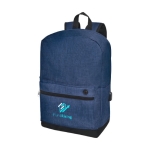 Mochila com porta USB e acolchoado para PC de 15,6'' Corporate cor azul-marinho vista impressão serigrafia