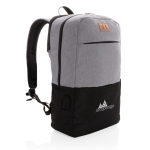 Mochila de tecido duradouro com RFID e USB para portátil de 15,6'' Smart cor preto vista com logo