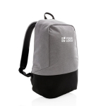 Mochila acolchoada e segura com bolso RFID Antirroubo School cor cinzento vista principal