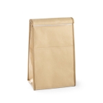 Lancheira térmica papel com forro non-woven com fecho de velcro 4L Lunch cor natural