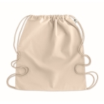 Saco de cordão, algodão orgânico 140 g/m² Cotton Natural cor bege terceira vista