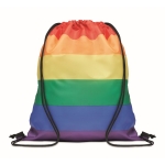 Mochila de cordas arco iris cor multicolor