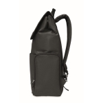 Mochila para portátil de 15'' com bolsos e aba Magnet rPET cor preto terceira vista