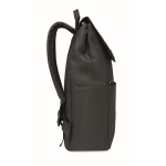 Mochila para portátil de 15'' com bolsos e aba Magnet rPET cor preto quarta vista