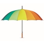 Guarda-chuva grande de 16 painéis com as cores arco-íris ø128,5 Rainbow Large cor multicolor terceira vista