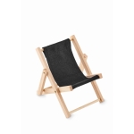 Suporte de telefone dobrável em forma de espreguiçadeira DeckChair cor preto