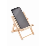 Suporte de telefone dobrável em forma de espreguiçadeira DeckChair cor bege segunda vista