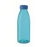 Garrafas de rPET publicitárias antifugas sem BPA 550ml rPET Spring cor azul transparente