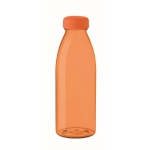 Garrafas de rPET publicitárias antifugas sem BPA 550ml rPET Spring cor cor-de-laranja transparente