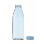 Garrafas de rPET publicitárias antifugas sem BPA 550ml rPET Spring cor azul-claro transparente terceira vista