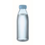 Garrafas de rPET publicitárias antifugas sem BPA 550ml rPET Spring cor azul-claro transparente quarta vista