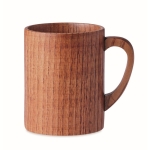 Caneca gravada de madeira de carvalho de 280ml Oak Wood cor madeira