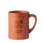 Caneca gravada de madeira de carvalho de 280ml Oak Wood vista principal