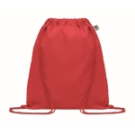 Saco-mochila de algodão orgânico 140 g/m² Pigment Natural cor vermelho