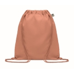 Saco-mochila de algodão orgânico 140 g/m² Pigment Natural cor cor-de-laranja