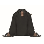 Mochila de cordão de algodão reciclado 220 g/m² Cotton Eco cor preto