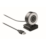 Webcam personalizada com microfone e anel luminoso Telework cor preto