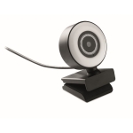 Webcam com microfone e anel luminoso cor preto segunda vista