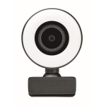 Webcam com microfone e anel luminoso cor preto quinta vista