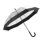 Guarda-chuva transparente com detalhes em cor cor preto