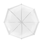 Guarda-chuva transparente com detalhes em cor cor branco quinta vista