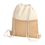 Mochila de algodão 230 g/m² e juta de alta qualidade Cotton Jute cor bege