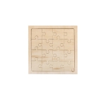 Puzzle de 16 peças de madeira cor madeira
