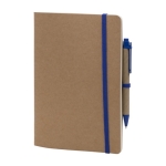 Caderno com capa de cartão e elástico, folhas A5 lisas Journal Pigment cor azul