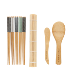 Conjunto de 8 peças de bambu para sushi com caixa de presente Ukiyo cor castanho vista principal