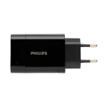 Adaptador de parede Philips de 30 W para carregamento ultrarrápido cor preto terceira vista