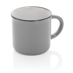 Caneca de cerâmica vintage bicolor de 280ml Basic Bicolor cor cinzento