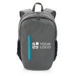 Mochila personalizada com detalhe colorido para PC de 15'' Colorzip cor cinzento-escuro vista principal