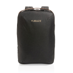 Mochila para PC de 15,6'' com bolsos interiores e AWARE Exclusive cor preto vista com logo