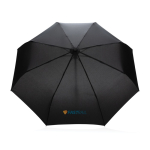 Guarda-chuva de fecho e abertura automáticos cor preto vista com logo