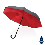 Guarda-chuva reversível com abertura manual ø105 RPET Bicolor cor vermelho