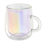 Chávena de vidro de parede dupla de borossilicato, 330ml Crystal cor multicolor segunda vista