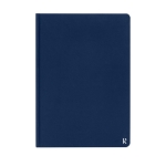 Caderno de papel impermeável, folhas A5 pautadas Stonepaper Hard cor azul-marinho segunda vista frontal