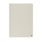 Caderno de papel impermeável, folhas A5 pautadas Stonepaper Hard cor branco-sujo segunda vista frontal