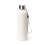 Garrafa personalizada com acabamento marmoreado e fita 600ml Light cor natural primeira vista