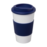 Copo para levar de plástico com tampa de rosca 350ml White Americano cor azul-escuro