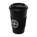 Copo para levar de plástico com tampa de rosca 350ml White Americano vista impressão serigrafia