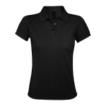 Polo para mulher, poliester e algodão resistente 200 g/m2 SOL'S Prime cor preto